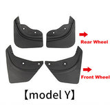 Tesla Y wheel cap 4 gray and model Y front and rear PP TPE fender 4 - Low Angle