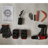 Cordless Drill w/2 Battery Heavy Duty Impact Driver Kit Brushless Hammer Set - Front View