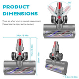 Turbo Brush Roller Head Electric Floor Carpet Head LED For Dyson V7 V8 V10 V11 V15 - Low Angle