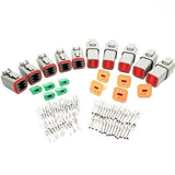 5 Set Deutsch DT 6 Way Pin Male/Female Kit Electrical Connector Plug Waterproof - Front View
