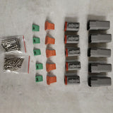 5 Set Deutsch DT 6 Way Pin Male/Female Kit Electrical Connector Plug Waterproof - Top-Down View