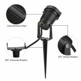 10X 12V LED waterproof Outdoor Garden Spotlights landscape light Lamp Yard Flood - Side View