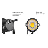 10X 12V LED waterproof Outdoor Garden Spotlights landscape light Lamp Yard Flood - 45-Degree Angle