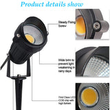 10X 12V LED waterproof Outdoor Garden Spotlights landscape light Lamp Yard Flood - Rear View