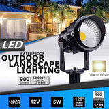 10X LED Spotlights Landscape Warm light Lamp Waterproof Outdoor Garden Yard 12V - Front View