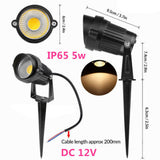 10X LED Spotlights Landscape Warm light Lamp Waterproof Outdoor Garden Yard 12V - Side View