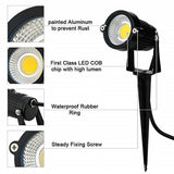 10PCS 12V LED Waterproof Outdoor Garden Spotlights Landscape Light Flood Lights Cool White - Front View
