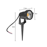 10PCS 12V LED Waterproof Outdoor Garden Spotlights Landscape Light Flood Lights Cool White - Side View