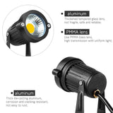 10PCS 12V LED Waterproof Outdoor Garden Spotlights Landscape Light Flood Lights Cool White - Top-Down View