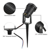 10PCS 12V LED Waterproof Outdoor Garden Spotlights Landscape Light Flood Lights - 45-Degree Angle