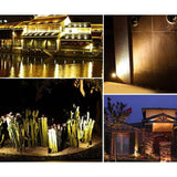 10PCS 12V LED Waterproof Outdoor Garden Spotlights Landscape Light Flood Lights - Low Angle