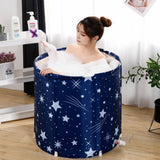 65X70cm Folding Bathtub Portable Water Tub Indoor Room Adult Spa Bath - Side View