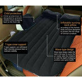 Inflatable Car Back Seat Mattress Portable Camping Travel Air Bed - 45-Degree Angle