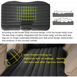 Inflatable Car Back Seat Mattress Portable Camping Travel Air Bed - Low Angle