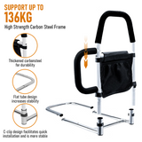Bed Rail Safety Assist Rail for Elderly Adults with Storage Pocket &Fixing Strap - Side View