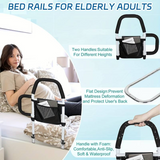 Bed Rail Safety Assist Rail for Elderly Adults with Storage Pocket &Fixing Strap - Top-Down View
