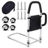 Bed Rail Safety Assist Rail for Elderly Adults with Storage Pocket &Fixing Strap - 45-Degree Angle