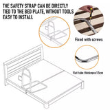 Bed Rail Safety Assist Rail for Elderly Adults with Storage Pocket &Fixing Strap - Close-Up Angle
