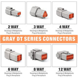 188pcs Deutsch DT Series Connector Assortment 2/3/4/6/8/12 pin 2 Pair each - Front View