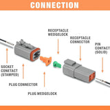 188pcs Deutsch DT Series Connector Assortment 2/3/4/6/8/12 pin 2 Pair each - Top-Down View