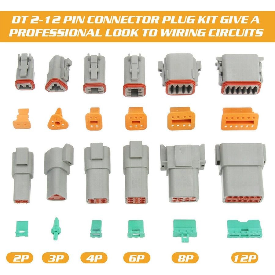 600PCS Deutsch DT Connector Plug Kit With Genuine Deutsch Crimp Tool Auto Marine, image 3