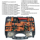 550PCS Deutsch Plug Tool Kit DT Connector With Genuine Automotive Crimp Tool - Side View