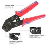 Assorted Waterproof Insulated Electrical Wiring Connectors Crimp Terminals Plier - Top-Down View
