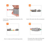 1000PCS Deutsch DT Connector Plug Kit With Genuine Deutsch Crimp Tool Auto Marine - Top-Down View