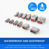1000PCS Deutsch DT Connector Plug Kit With Genuine Deutsch Crimp Tool Auto Marine - Close-Up Angle