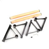 1 Pair Parallettes Set Push-up Parallel Bar Stretch Double Rod Stand Fitness - Front View