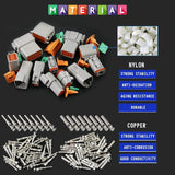 AU 1000 PCS Deutsch DT Connector Kit 14-16AWG Stamped Contacts 1100PCS UPGRADE - Close-Up Angle