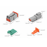 117PCS Deutsch Kit DT 2 Way Series Connector Plug Waterproof Auto Marine DT 2Pin - Side View