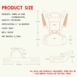 Adjustable Ergonomic Infant Baby Carrier With Hip Seat Stool Wrap Sling Backpack - Rear View