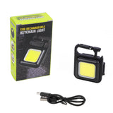 Mini Waterproof Rechargeable LED Light USB Flashlight-Lamp Torch Pocket Keychain - Side View