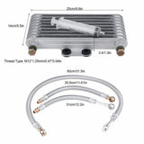 New 125ml Motorcycle Oil Cooler Cooling Radiator Kit For Honda CB CG 100CC-250CC - Front View