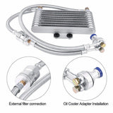 New 125ml Motorcycle Oil Cooler Cooling Radiator Kit For Honda CB CG 100CC-250CC - Side View