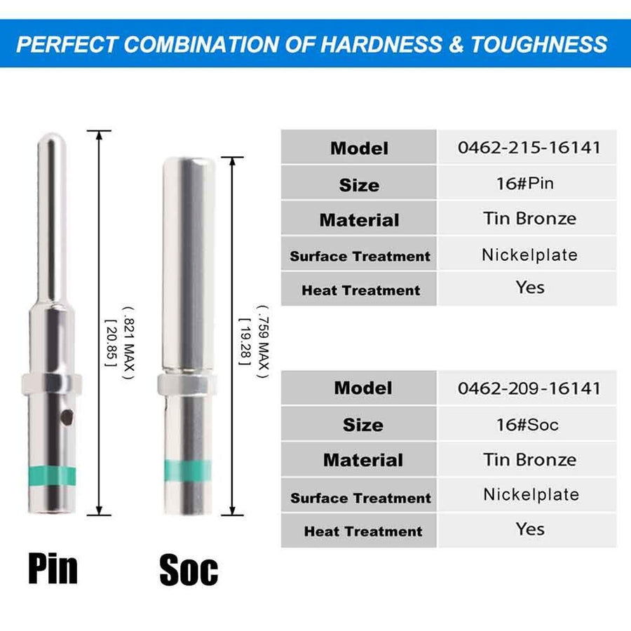 Deutsch DT Series solid pin Connector Male&Female 0462-209-16141 0460-215-16141