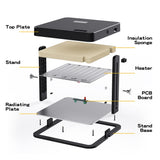 13W Chick Brooder Heating Plate 27x27cm Chicken Coop Heater Duck Poultry Warmer - Side View