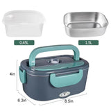 Electric Lunch Box Food Warmer Portable Leakproof Food Heater Car Home Picnic - Front View