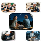 Portable 1L Cordless Electric Heated Lunch Box 16000mAh 60W 304 Stainless Steel Black&Green, Portable