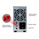 30V 6A DC Bench Power Supply Precision Variable 4 Digital Adjustable Lab Test AU - Side View