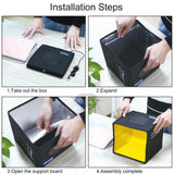 40CM Portable Photo Studio LED Light Tent Bar Cube Soft Box Room Photography - 45-Degree Angle