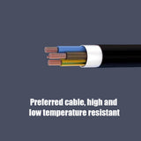 32A/3Phase 22kW 5Meter EV Power Type 2 to Type 2 Charging Cable with Storage Bag - 45-Degree Angle