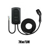 7kW 1 Phases EV Charging Station Touch Wallbox with App Control Vehicle Charger - Front View