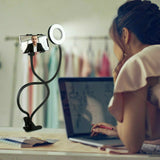 LED Selfie Ring Light with Cell Phone Holder Flexible Stand Live Stream Lamp AU - Front View