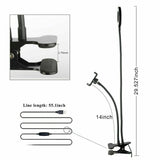 LED Selfie Ring Light with Cell Phone Holder Flexible Stand Live Stream Lamp AU - 45-Degree Angle