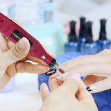 Electric Nail Drill Bits 12File Tool Kit Machine Acrylic Manicure Art Pen Shaper - Top-Down View