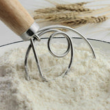 13 INCHES BAKING DOUGH STAINLESS STEEL LARGE WIRE WHISK MIXER BREAD COOKING TOOL - Front View