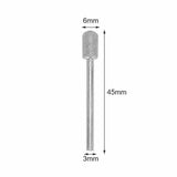 20pcs Diamond Grinding Heads Mini Drill Burrs Bit Set 3mm Shank for Rotary Tool - 45-Degree Angle