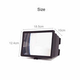 3D Mobile Phone Screen Magnifier 12" HD Video Amplifier for Smartphone Stand